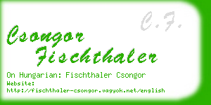 csongor fischthaler business card